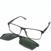 ÓCULOS DE GRAU MASCULINO RETANGULAR GRAFITE YOUY CLIP-ON - Otica Visali