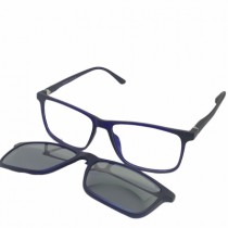 ÓCULOS DE GRAU MASCULINO RETANGULAR AZUL YOUY CLIP-ON - Otica Visali