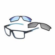ÓCULOS DE GRAU MASCULINO RETANGULAR AZUL MARINHO MORMAII CLIP-ON - Otica Visali