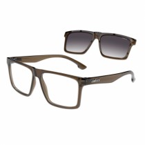 ÓCULOS DE GRAU FEMININO RETANGULAR MARROM COLCCI CLIP-ON - Otica Visali