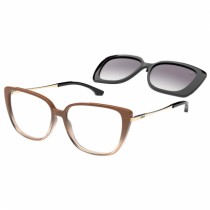 ÓCULOS DE GRAU FEMININO GATINHO MARROM COLCCI CLIP-ON - Otica Visali